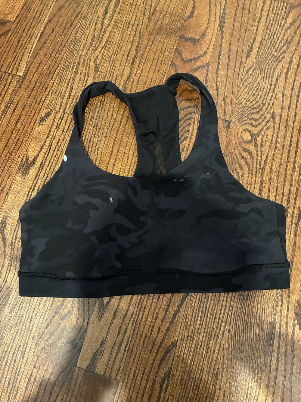 Lululemon Invigorate Black Camouflage Sports Bra